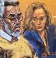 Ilustração de Diddy durante o julgamento — não são permitidas câmeras dentro do tribunal  Foto: JANE ROSENBERG/BBC / BBC News Brasil