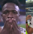 Vini Jr. usou suas redes sociais e esclareceu que gol não foi dedicado para Virginia  Foto: Reprodução/X/Instagram