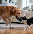 Alguns cuidados ajudam a tornar a convivência entre o gato e o cachorro mais harmoniosa  Foto: VisualMosaic | Shutterstock / Portal EdiCase