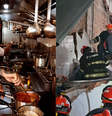 Teto de restaurante Jamile, na Bela Vista, desabou  Foto: Reprodução/instagram @jamile_restaurante e Divulgação/Corpo de Bombeiros