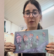 Professora Marcella Campos viralizou com a 'saga da lagarta'  Foto: Reprodução/Instagram @prof.marcellacampos