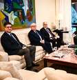 Reunião entre Alcolumbre, Pacheco, Fachin, Gonet e Herman Benjamin  Foto: Senado/Divulgação / Estadão