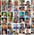 Uma coleção de fotografias mostrando as 48 pessoas que ainda estão sendo mantidas reféns pelo Hamas  Foto: BBC News Brasil