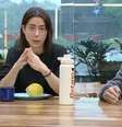 A jornalista afirmou que tem um relacionamento e disse a Shia que os dois deveriam ser amigos   Foto: Reprodução: TV Record 