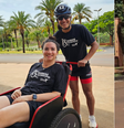 Triatleta Luisa Baptista e ex-ginasta Lais Souza se encontram em passeio de bicicleta  Foto: Reprodução/Instagram @luisabaptistad