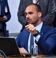Eduardo Bolsonaro está nos Estados Unidos desde março.  Foto: Jane de Araújo/Agência Senado / Estadão
