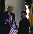 A foto registra um encontro anterior entre Zelensky e Trump  Foto: Celal Güne/Anadolu via Getty Images