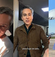 Alexandre Nero mostrou os bastidores da cena em que Marco Aurélio dá "banana" ao Brasil  Foto: Reprodução/Instagram