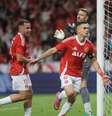  Foto: Ricardo Duarte / Internacional - Legenda: Centroavante Borré (foto) e o meio-campista Bruno Henrique são letais nas oportunidades e garantem vitória para o Internacional / Jogada10
