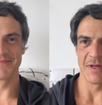 Mateus Solano nega tapa em celular durante peça e posta vídeo em novo ângulo  Foto: Reprodução/Instagram