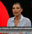 "As críticas vorazes que teceram contra mim vieram de mulheres de direita", afirma Cíntia Chagas  Foto: Reprodução/TV