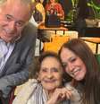 Tony Ramos, Laura Cardoso e Susana Vieira juntos em gravação de fim de ano da Globo   Foto: Reprodução/@susanavieiraoficial/Instagram