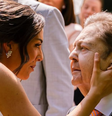 Lara Silva no dia do casamento com o pai, Faustão  Foto: Reprodução/Instagram