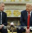 O primeiro-ministro canadense Mark Carney em visita a Donald Trump na Casa Branca  Foto: Anna Moneymaker /GettyImages