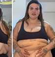 Thais Carla, dançarina, faz tour pelo corpo após bariátrica  Foto: Reprodução | YouTube