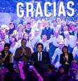 O presidente da Argentina, Javier Milei, fala aos seus apoiadores após as eleições de 26 de outubro de 2025, em Buenos Aires, Argentina  Foto: Getty Images / BBC News Brasil