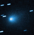 Imagem capturada do cometa interestelar 3I/ATLAS em 21 de julho de 2025, quando o cometa estava a 445 milhões de quilômetros da Terra  Foto: Reprodução/NASA, ESA, David Jewitt (UCLA); Joseph DePasquale (STScI)