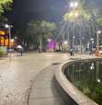 Largo do Machado ficou vazio na noite desta terça-feira por causa do medo dos moradores  Foto: Éros Mendes/ Terra 