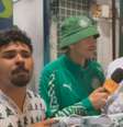 Os torcedores do Palmeiras, João Neto, Alef Jardim e Luic Brito esperam vitória em Lima  Foto: Raul Godoy/Terra