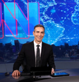 César Tralli na bancada do Jornal Nacional  Foto: Divulgação/Globo