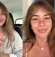 Influenciadora Sierra Cannon tatua sardas no rosto  Foto: Reprodução/TikTok/@sierracannon