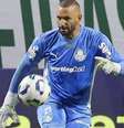 Weverton sofreu uma fissura na mão direita –  Foto: Reprodução/Palmeiras / Jogada10