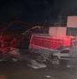 Cenário é de destruição após passagem de tornado em Rio Bonito do Iguaçu, no Paraná  Foto: Corpo de Bombeiros/PR