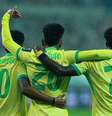 Rodrygo, Estêvão e Vinícius Júnior comemoram gol contra a Coreia do Sul  Foto: Han Myung-Gu/Getty Images