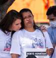 Maria Cristina Quirino (centro) perdeu o filho no Massacre de Paraisópolis. “A palavra é frustração com a justiça”, diz.  Foto: Agência Brasil