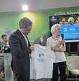 Alfonso Herrera e Irmã Rosita Milesi participam de evento na COP30, em Belém  Foto: Mariana Castro/Terra