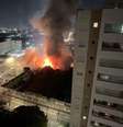 Uma explosão seguida de um incêndio foi registrada na quinta-feira, 13, no Tatuapé, na zona leste de São Paulo.  Foto: Reprodução/TV Globo / Estadão
