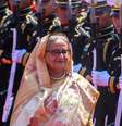 A primeira-ministra de Bangladesh, Sheikh Hasina, passando por uma guarda de honra na Government House durante sua visita à Tailândia, em Bangcoc, em 26 de abril de 2024  Foto: Athit Perawongmetha/Reuters / BBC News Brasil