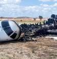 Avião foi totalmente destruído pelas chamas  Foto: Reprodução/X/nanana365media