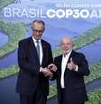 Merz e Lula durante a Cúpula do Clima de Belém, em 7 de novembro  Foto: ANSA / Ansa - Brasil
