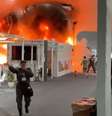 Imagem do incêndio em pavilhão da COP em Belém  Foto: BBC News Brasil