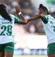  Foto: Rebeca Reis/Staff Images Woman/CBF - Legenda: Rhay Coutinho em comemoração de gol do Palmeiras / Jogada10