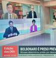 GloboNews colocou duas apresentadoras para comandar o início da cobertura da prisão de Bolsonaro, além de chamar repórteres para o estúdio e fez comentarista entrar no ar da casa dele  Foto: Reprodução/TV
