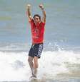 Gabriel Klaussner é um dos semifinalistas do QS em Guarapari  Foto: WSL/ Pedro Paiva