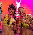 Carol Solberg e Rebecca conquistam bronze no Mundial de Volêi de Praia  Foto: Reprodução/Instagram/cbvolei