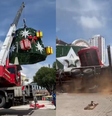 Guindaste tomba durante montagem de árvore de Natal e deixa um morto no AM  Foto: Reprodução/Redes Sociais