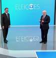 Bolsonaro e Lula no debate final, na Globo, em outubro de 2022: a guerra contra a Globo acabou  Foto: Reprodução