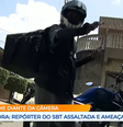 Repórter do SBT é assaltada ao vivo  Foto: Reprodução/SBT