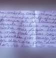 Carta escrita por Paulo, de 11 anos, ao Papai Noel, pede saúde para a mãe e condições melhores para família  Foto: Reprodução