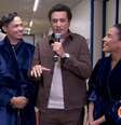 Manu Bahtidão, Silvero Pereira e Wanessa Camargo são entrevistados pelo humorista Rafael Portugal enquanto se preparavam para a final da 'Dança dos Famosos'  Foto: Reprodução de 'Dança dos Famosos' (2025)TV Globo / Estadão