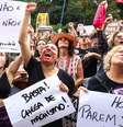 Mulheres e diversos movimentos sociais fazem um ato neste domingo, 7 de dezembro de 2025, na Avenida Paulista, região central de São Paulo, para denunciar o aumento do número de casos de feminicídio e contra todas as formas de violência que violam o direito das mulheres.   Foto: GABRIEL SILVA/RASPRESS/ESTADÃO CONTEÚDO