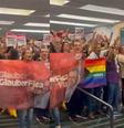 Protesto contra cassação de Glauber Braga ocupa Anexo II da Câmara: 'Motta sai, Glauber fica'   Foto: Reprodução/Redes Sociais
