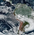 Imagem da Nasa mostra tamanho do ciclone extratropical que atingiu o Sul e o Sudeste do Brasil  Foto: Divulgação/NASA