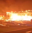 Estádio onde o FC Haka, da Finlândia, joga foi incendiado por torcedores após rebaixamento  Foto: Reprodução/La Nación
