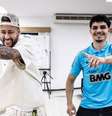 Matheus Souto reencontrou Neymar após 13 anos  Foto: Divulgação/ Raul Baretta/Santos FC