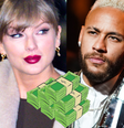 Quem é mais rico: Taylor Swift ou Neymar? Compare a fortuna bilionária da diva pop e do craque do futebol.  Foto: Getty Images / Purepeople